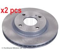 X2 PCS L&R SIDES FRONT FITS FORD FIESTA SALOON BRAKE DISC ADF124309 BLUE PRINT
