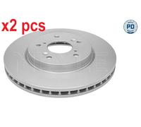 X2 PCS L&R SIDES FRONT FITS HONDA CIVIC VIII BRAKE DISC 31835210060PD MEYLE