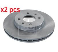 X2 PCS L&R SIDES FRONT FITS HYUNDAI ACCENT III BRAKE DISC 31318 FEBI BILSTEIN