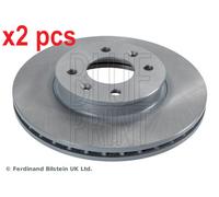 X2 PCS L&R SIDES FRONT FITS HYUNDAI ACCENT III BRAKE DISC ADG043120 BLUE PRINT