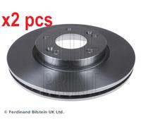 X2 PCS L&R SIDES FRONT FITS HYUNDAI ELANTRA V BRAKE DISC ADG043193 BLUE PRINT