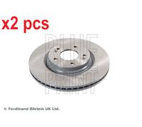 X2 PCS L&R SIDES FRONT FITS HYUNDAI ELANTRA VI BRAKE DISC ADG043221 BLUE PRINT