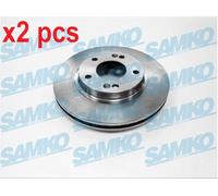 X2 PCS L&R SIDES FRONT FITS HYUNDAI GALLOPER I 2.5 TD BRAKE DISC H2004V SAMKO