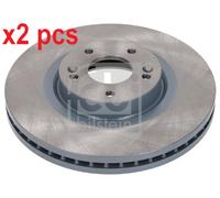 X2 PCS L&R SIDES FRONT FITS HYUNDAI GRAND SANTA BRAKE DISC 108408 FEBI BILSTEIN