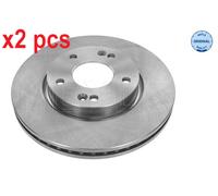 X2 PCS L&R SIDES FRONT FITS HYUNDAI I30 1.4 BRAKE DISC 28-15 521 0022 MEYLE