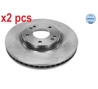 X2 PCS L&R SIDES FRONT FITS HYUNDAI I40 I CW 1.6 BRAKE DISC 37-15 521 0030 MEYLE