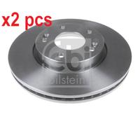 X2 PCS L&R SIDES FRONT FITS HYUNDAI SONATA MK BRAKE DISC 108573 FEBI BILSTEIN