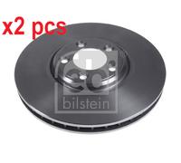 X2 PCS L&R SIDES FRONT FITS JAGUAR S-TYPE II 2.5 BRAKE DISC 44126 FEBI BILSTEIN
