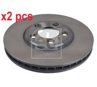 X2 PCS L&R SIDES FRONT FITS JAGUAR S-TYPE II 2.5 BRAKE DISC 44127 FEBI BILSTEIN