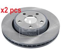 X2 PCS L&R SIDES FRONT FITS JEEP COMMANDER 3.7 BRAKE DISC 170053 FEBI BILSTEIN