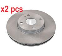X2 PCS L&R SIDES FRONT FITS MAZDA 2 HATCHBACK BRAKE DISC 170740 FEBI BILSTEIN
