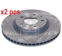 X2 PCS L&R SIDES FRONT FITS MAZDA 3 SALOON 2.0 BRAKE DISC 180008 FEBI BILSTEIN