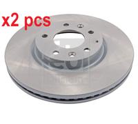 X2 PCS L&R SIDES FRONT FITS MAZDA 6 HATCHBACK BRAKE DISC 170040 FEBI BILSTEIN