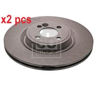 X2 PCS L&R SIDES FRONT FITS MINI MINI COOPER S BRAKE DISC 43947 FEBI BILSTEIN