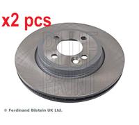 X2 PCS L&R SIDES FRONT FITS MINI MINI ONE BRAKE DISC ADG04374 BLUE PRINT