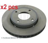 X2 PCS L&R SIDES FRONT FITS MITSUBISHI COLT VI BRAKE DISC ADC443102 BLUE PRINT