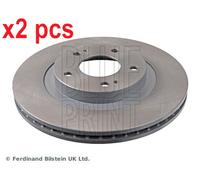 X2 PCS L&R SIDES FRONT FITS MITSUBISHI GALANT / BRAKE DISC ADC44367 BLUE PRINT
