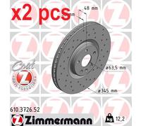X2 PCS 610.3726.52 BRAKE DISC ZIMMERMANN