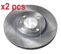 X2 PCS L&R SIDES FRONT FITS SEAT AROSA 1.4 16V BRAKE DISC 06512 FEBI BILSTEIN