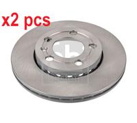 2x Brake Discs Pair Vented fits VW POLO 9N 1.2 Front 02 to 07 238.7mm Set Febi