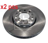 X2 PCS L&R SIDES FRONT FITS SKODA SUPERB I 1.8 T BRAKE DISC 28505 FEBI BILSTEIN