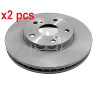 X2 PCS L&R SIDES FRONT FITS TOYOTA ALPHARD I 2.4 BRAKE DISC 108437 FEBI BILSTEIN