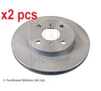 X2 PCS L&R SIDES FRONT FITS TOYOTA CORSA SALOON BRAKE DISC ADT34399 BLUE PRINT