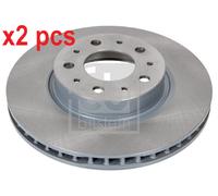 X2 PCS L&R SIDES FRONT FITS VOLVO 740 2.3 BRAKE DISC 15089 FEBI BILSTEIN