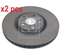 X2 PCS L&R SIDES FRONT FITS VOLVO EX40 EV BRAKE DISC 107725 FEBI BILSTEIN