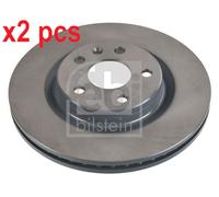 X2 PCS L&R SIDES FRONT FITS VOLVO XC40 T2 BRAKE DISC 107518 FEBI BILSTEIN