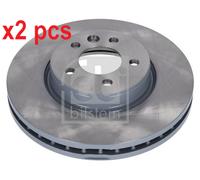 X2 PCS L&R SIDES FRONT FITS VW AMAROK 2.0 TDI BRAKE DISC 175512 FEBI BILSTEIN