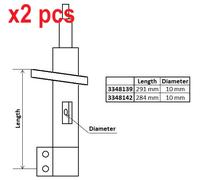 X2 PCS L&R SIDES FRONT SHOCK ABSORBER 3348142 KYB