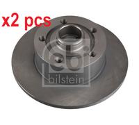 FEBI BILSTEIN Brake Disc 09079 - Rear Axle 245mm Solid Coated - Fits Audi A4 B5 Avant & Saloon