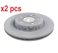 X2 PCS L&R SIDES REAR 107224 BRAKE DISC FEBI BILSTEIN