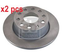 X2 PCS L&R SIDES REAR 107516 BRAKE DISC FEBI BILSTEIN