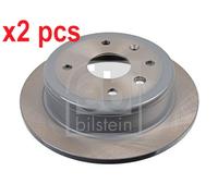 X2 PCS L&R SIDES REAR 108451 BRAKE DISC FEBI BILSTEIN