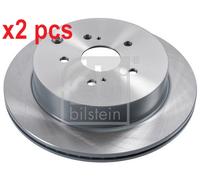 X2 PCS L&R SIDES REAR 108483 BRAKE DISC FEBI BILSTEIN