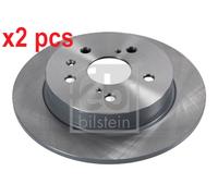 X2 PCS L&R SIDES REAR 108495 BRAKE DISC FEBI BILSTEIN