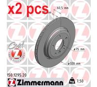 ZIMMERMANN 150.1295.20 Brake disc