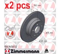 ZIMMERMANN SPORT COAT Z Brake disc 150.3450.52 320 20 6/5 5 120 internally vented, Perforated Coated High-carbon BMW: X5, X6