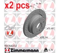 ZIMMERMANN Brake disc 150.3463.52 – internally vented – BMW 1 Coupe – 2 pcs L&R