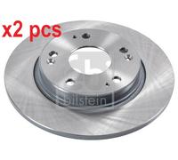 X2 PCS L&R SIDES REAR 170820 BRAKE DISC FEBI BILSTEIN