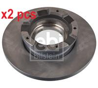 X2 PCS L&R SIDES REAR 171451 BRAKE DISC FEBI BILSTEIN