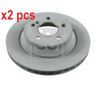X2 PCS L&R SIDES REAR 22162 BRAKE DISC FEBI BILSTEIN