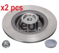 X2 PCS L&R SIDES REAR 24290 BRAKE DISC FEBI BILSTEIN