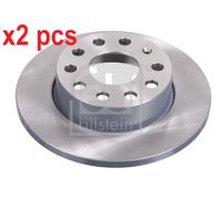 X2 PCS L&R SIDES REAR 36215 BRAKE DISC FEBI BILSTEIN