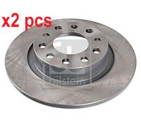 X2 PCS L&R SIDES REAR 43864 BRAKE DISC FEBI BILSTEIN