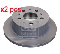 X2 PCS L&R SIDES REAR 43902 BRAKE DISC FEBI BILSTEIN