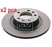 X2 PCS L&R SIDES REAR 44099 BRAKE DISC FEBI BILSTEIN