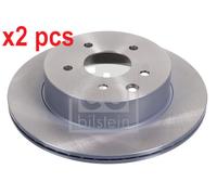 X2 PCS L&R SIDES REAR 44119 BRAKE DISC FEBI BILSTEIN